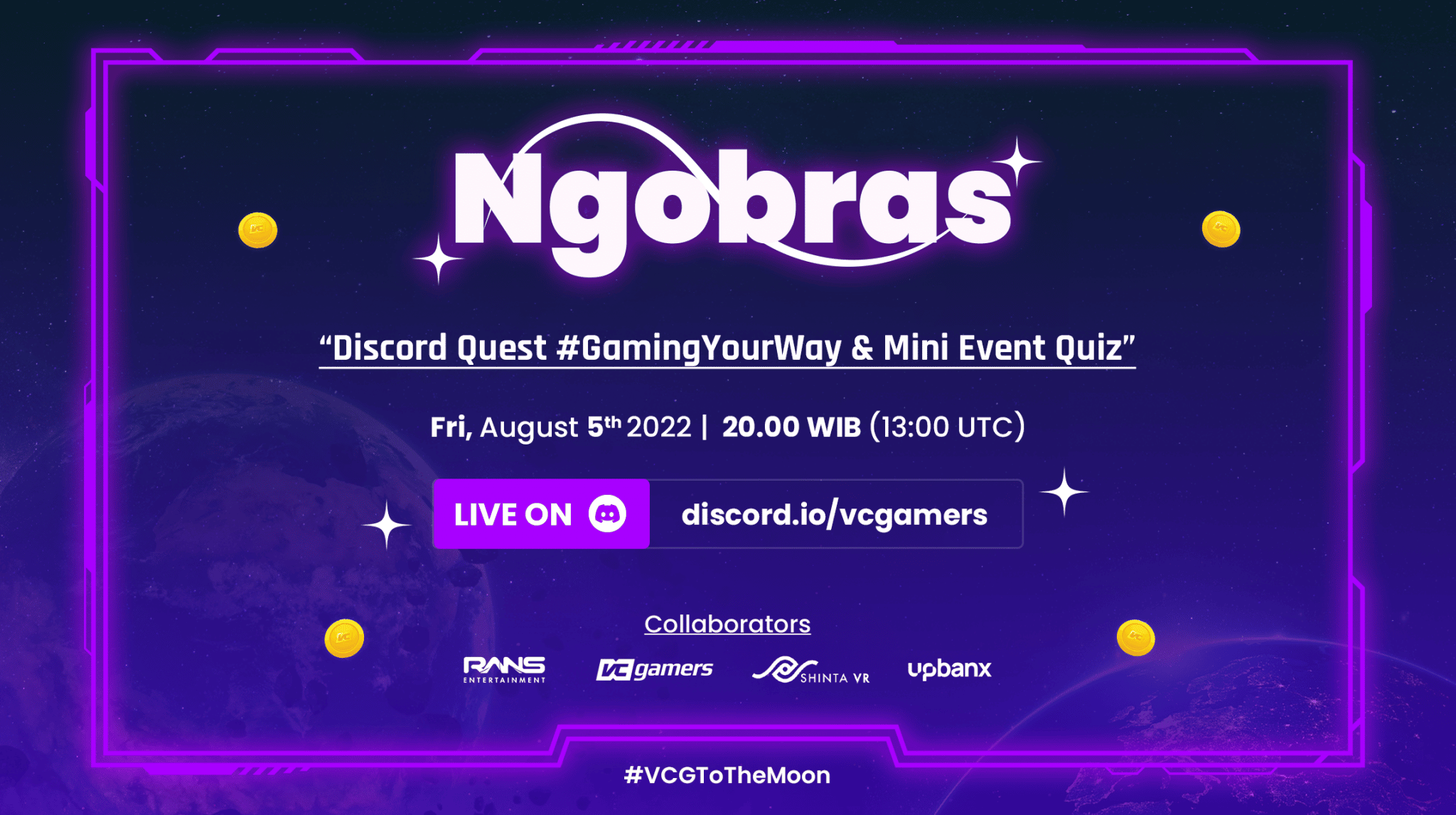 Ngobras & Quizizz VCGamers Discord-Gruppe