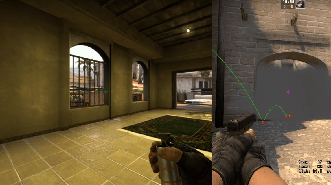 How to Smoke B Sitemap Mirage CSGO