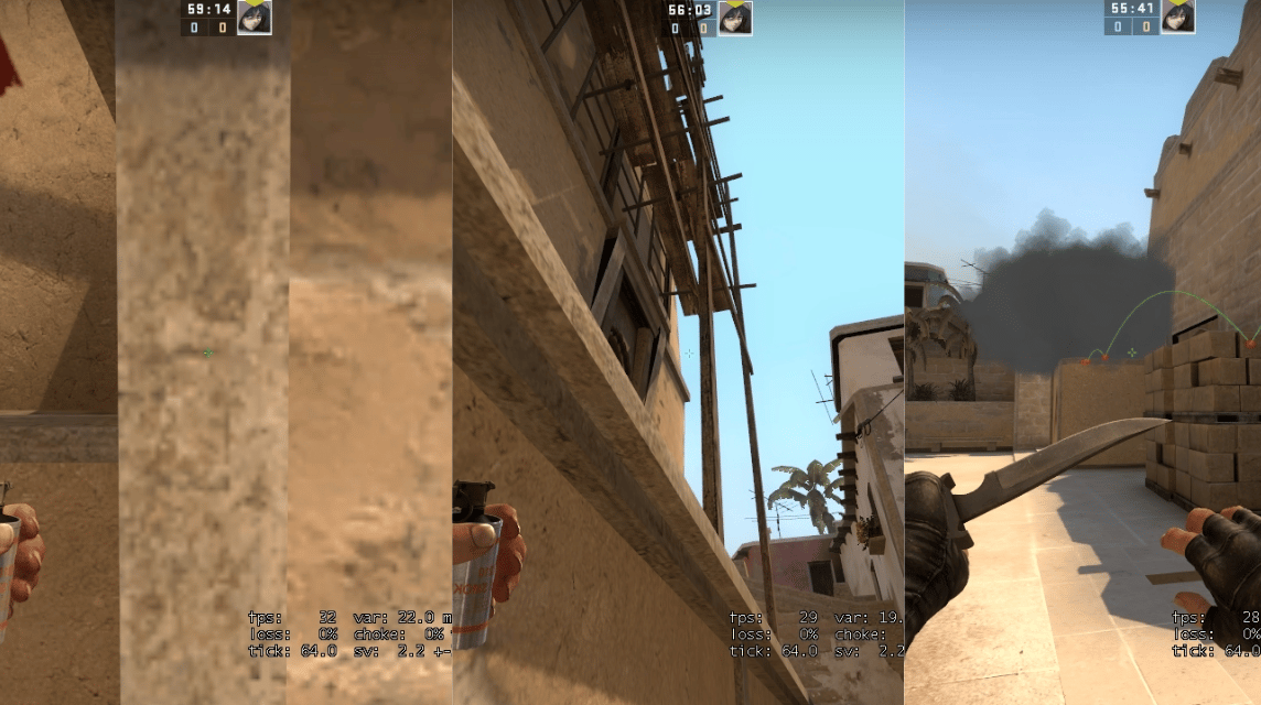 Cara Smoke Stairs Mirage CS:GO