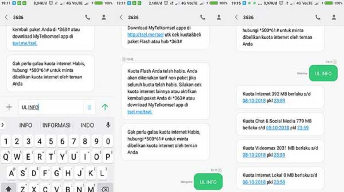 cara cek kuota telkomsel