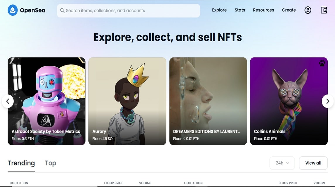 nft marketplace opensea