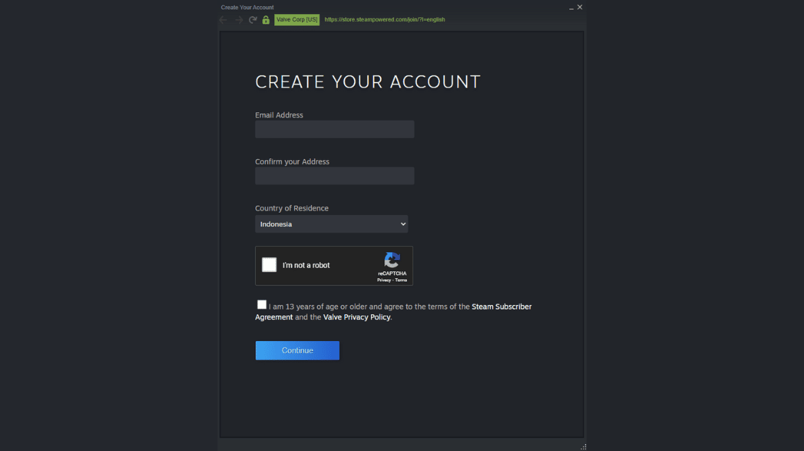 How to Create a Steam Account Through the Client
