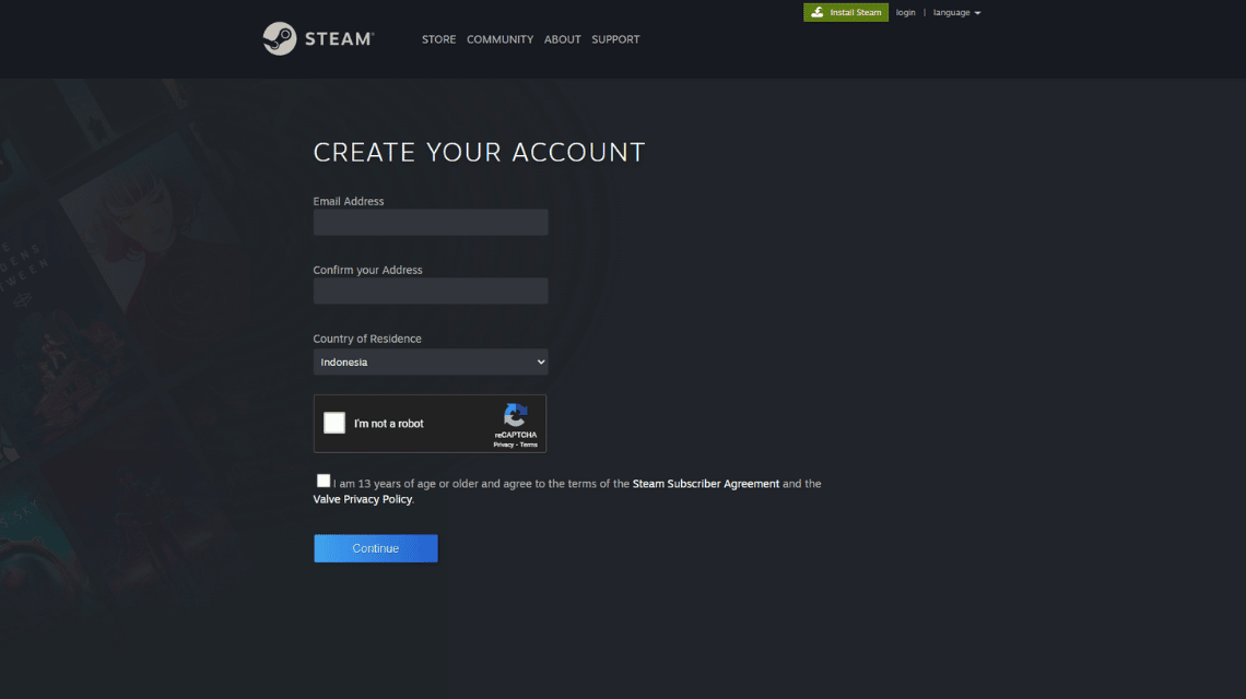 Lupa Password Steam