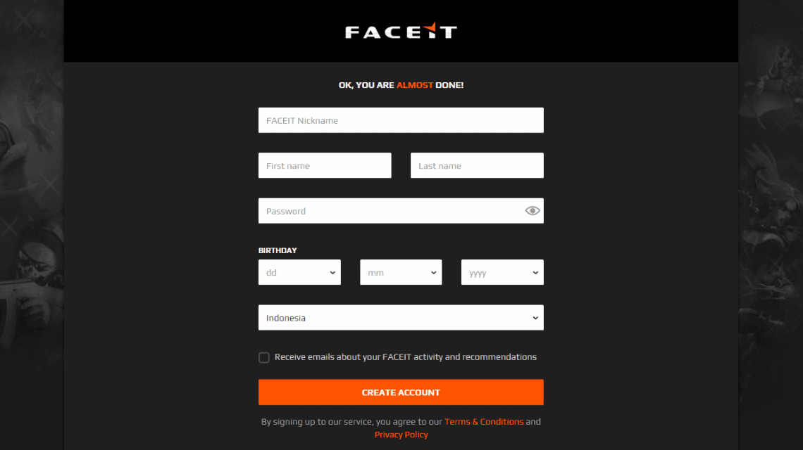 So registrieren Sie Faceit CS GO