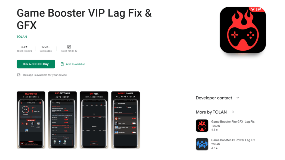 Booster VIP 延迟修复和 GFX