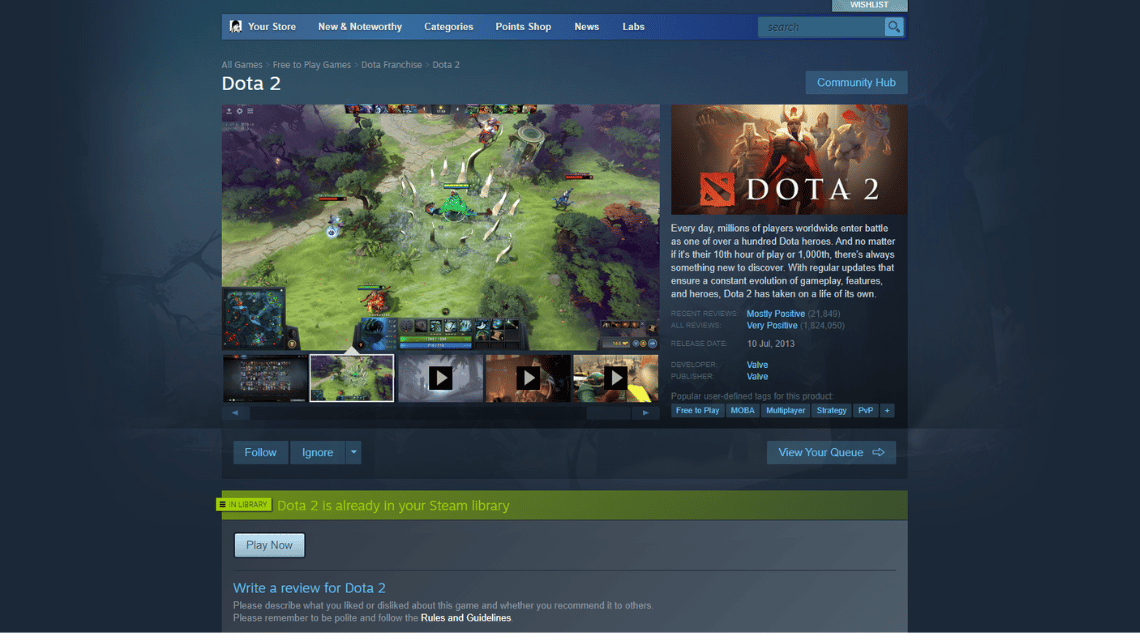 Steam ページ Dota 2 FPS を上げる方法