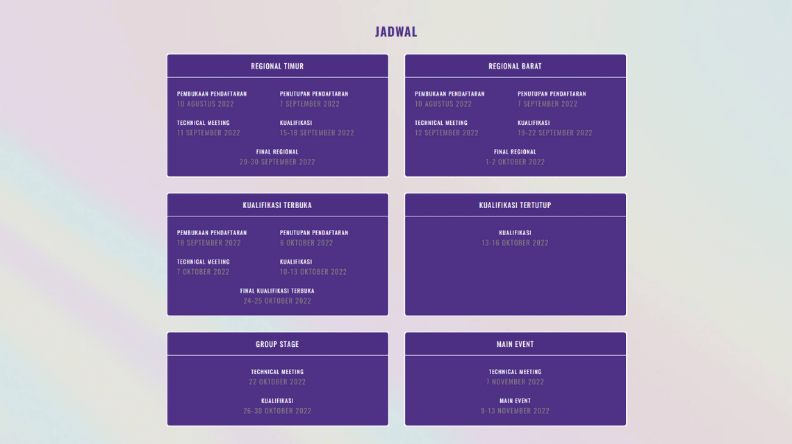 Piala Presiden MLBB Jadwal