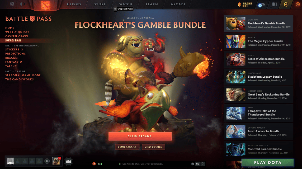 Free Arcana Selection