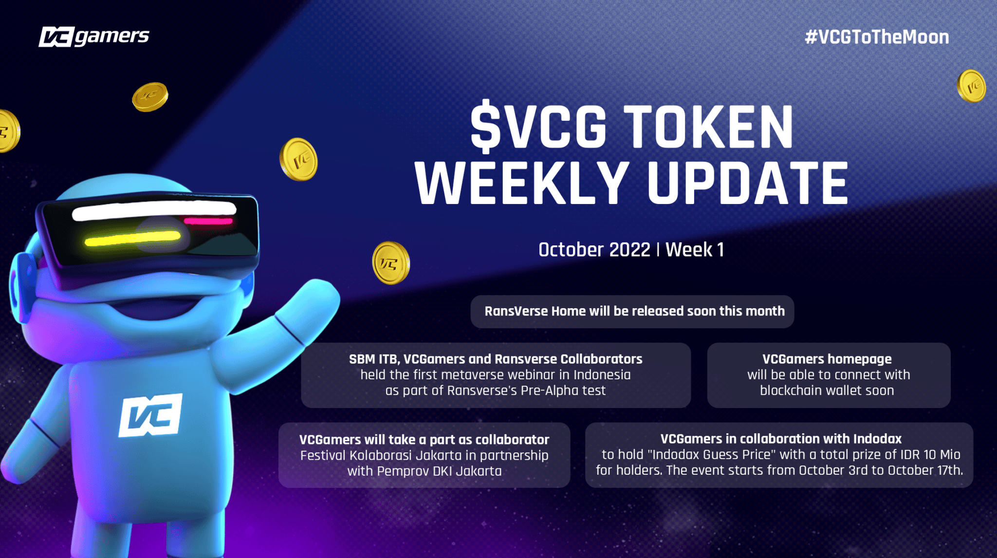 VCG Token Update October Week 1