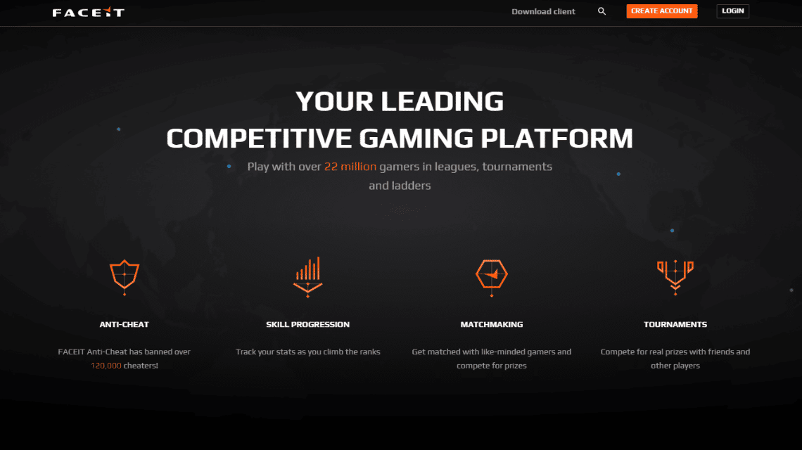 ウェブサイト Faceit CS GO