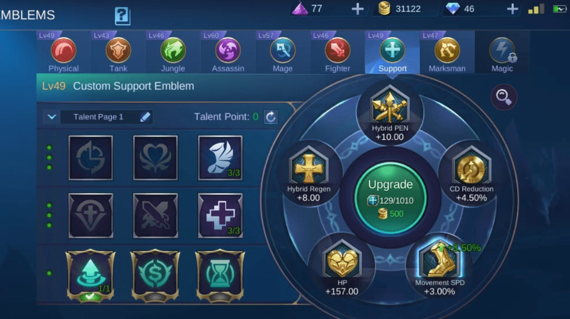 Emblem Support MLBB