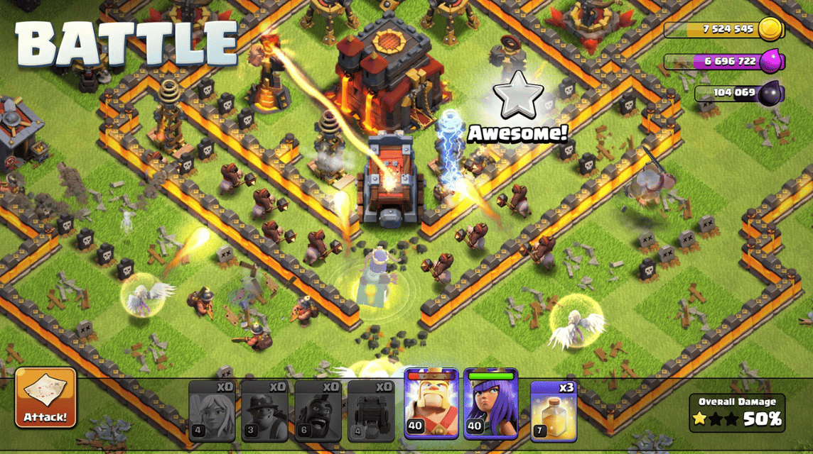 Greife die feindliche Basis von Clash of Clans an