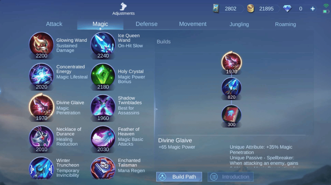 Divine Glaive untuk Xavier EXP Lane