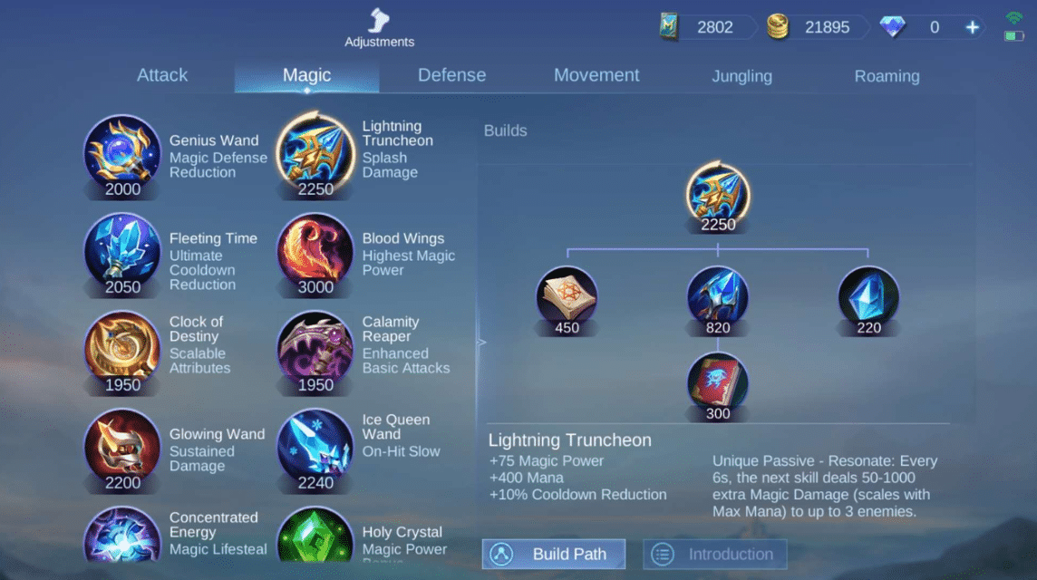 Lightning Truncheon untuk Xavier EXP Lane, Build Kadita Tersakit, 