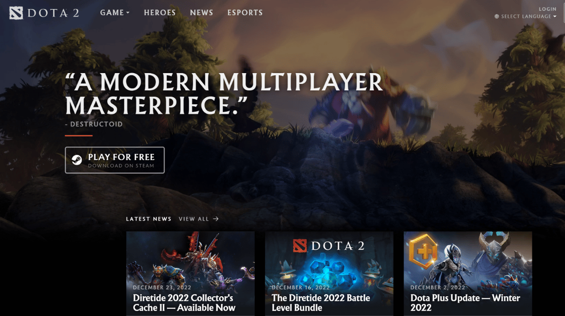 Dota 2-Website