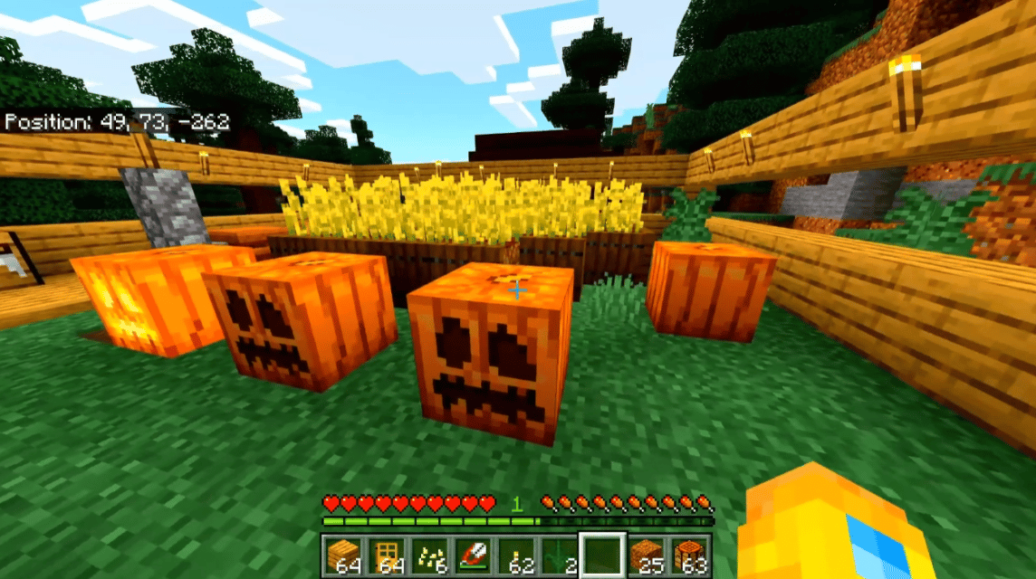 Penempatan Jack O Lantern Minecraft