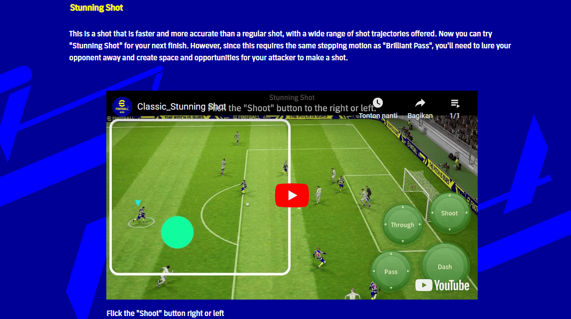 eFootball Shot Control