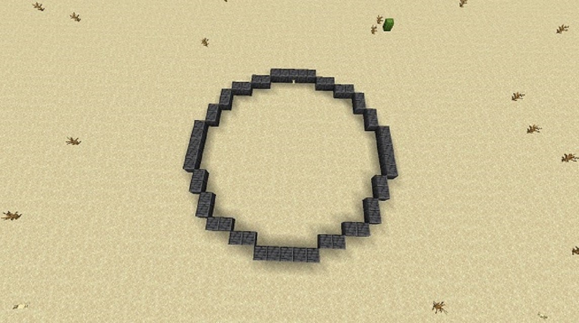 how to make a circle in Minecraft