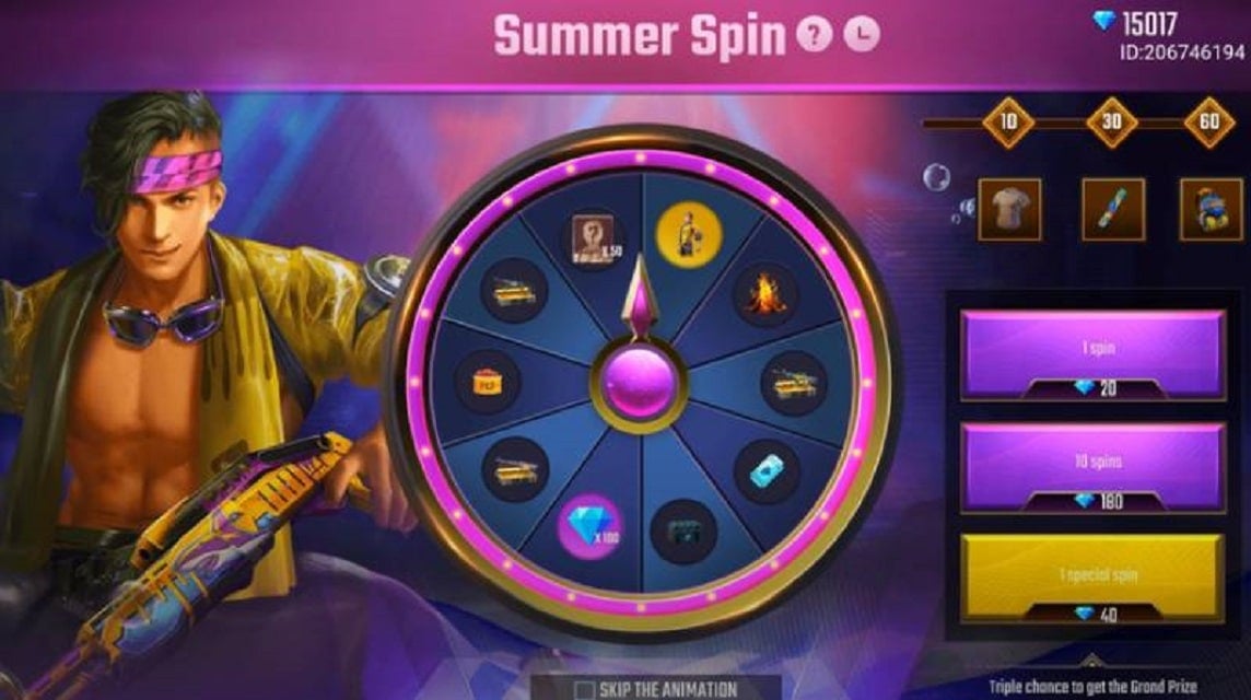 Free FF Diamond spins