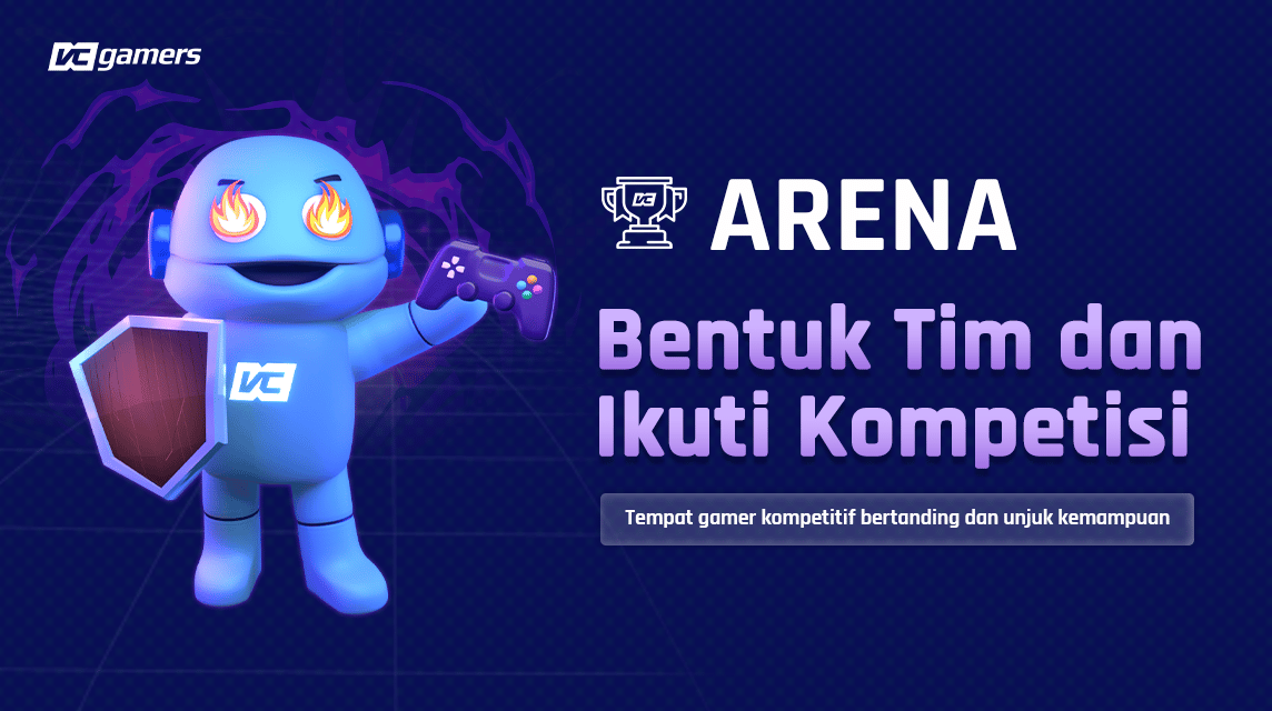 VCGamers Launches ARENA, Let's Make Teams and Free Tournaments!