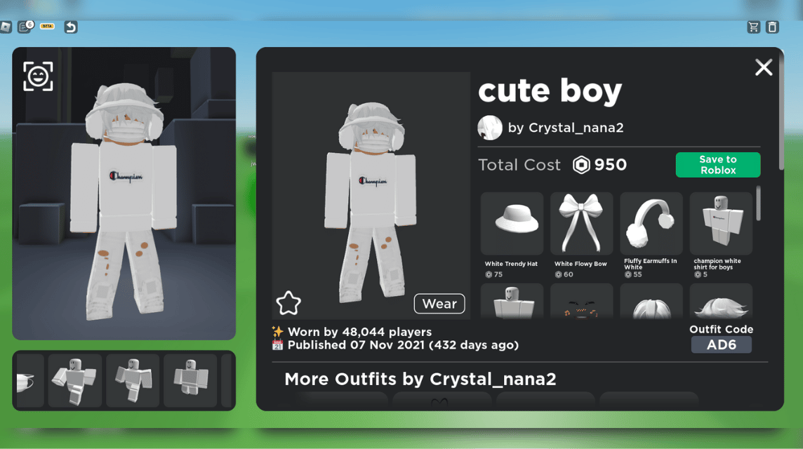 Avatar Roblox Lucu Cute Boy