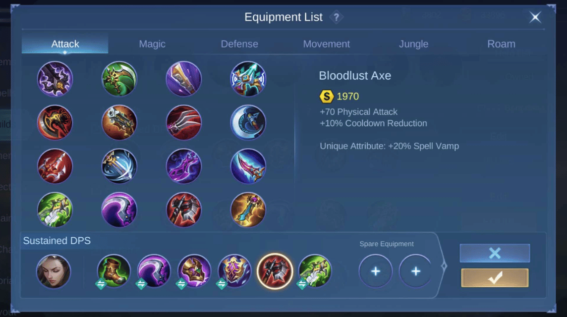 Bloodlust Axe untuk Build Benedetta