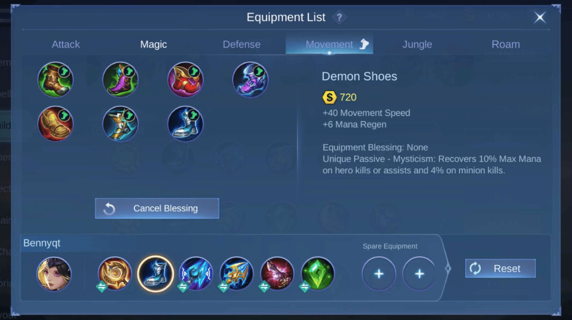 Demon Shoes untuk Build Lunox