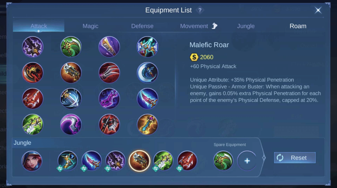 Malefic Roar untuk Build Natalia Tersakit