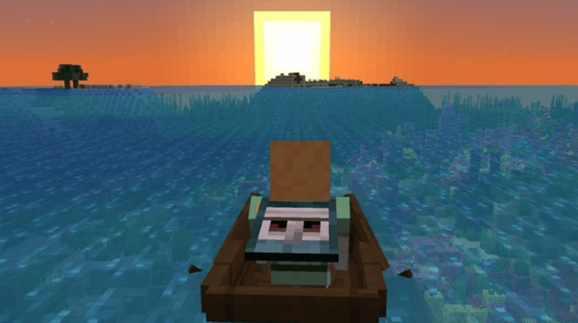 Minecraft のボートの例