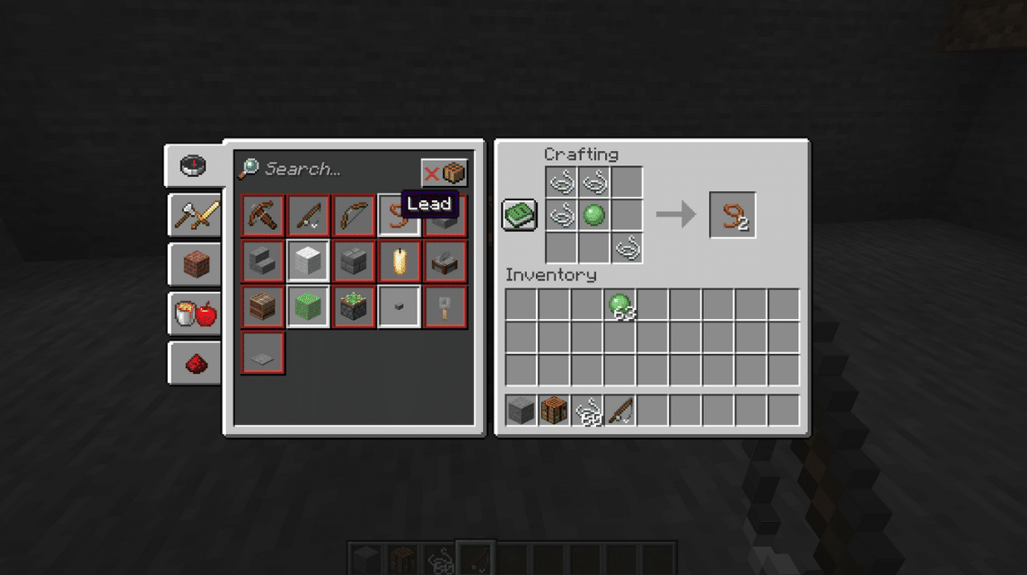 Crafting Leads Minecraft