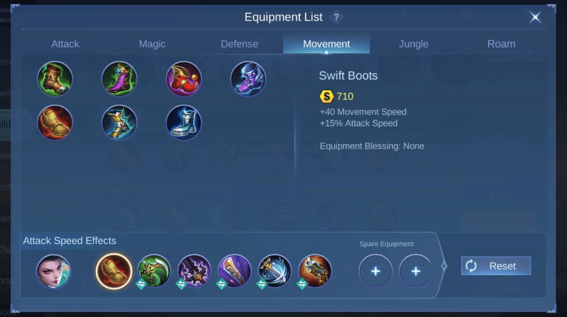 Swift Boots untuk Build Hanabi Revamp