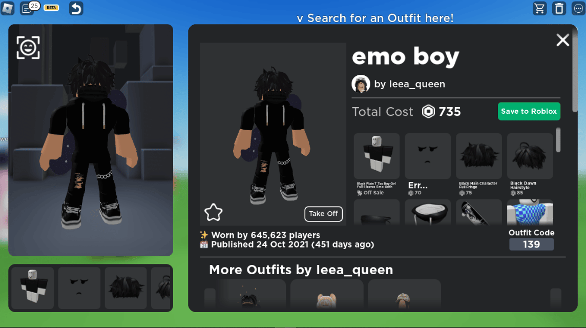 Pakaian Emo Boy 2