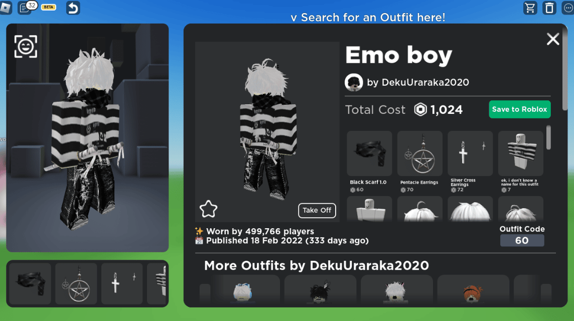 Pakaian Emo Roblox