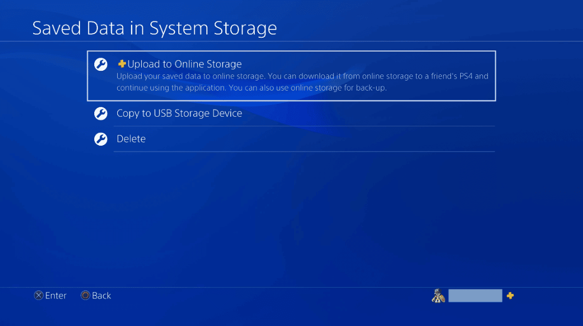 Online PS4 Cloud Storage