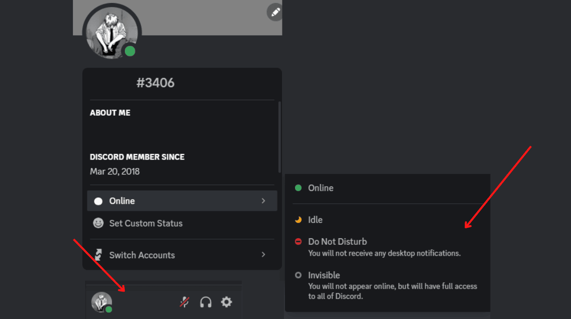 Discord Status option