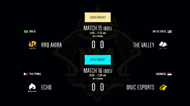 오늘의 M4 일정: ONIC Esports와 ECHO가 있습니다.