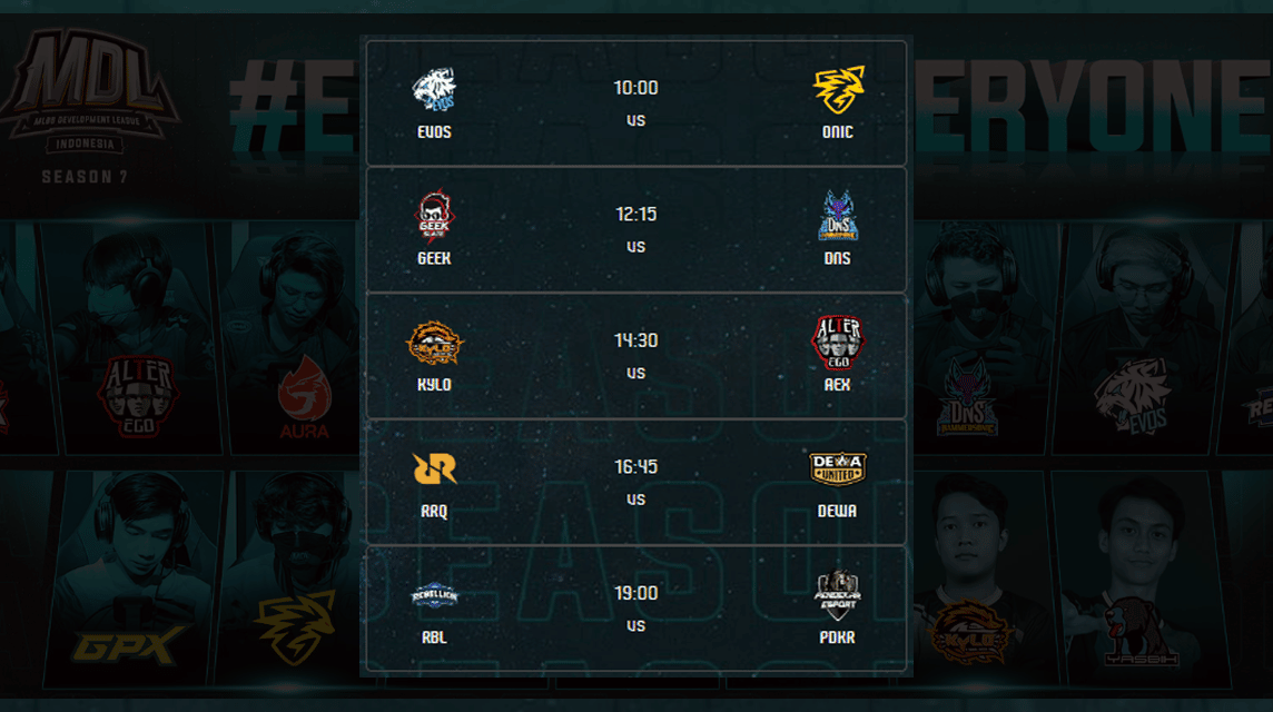 MDL ID S7 Day 2 Week 1 Schedule