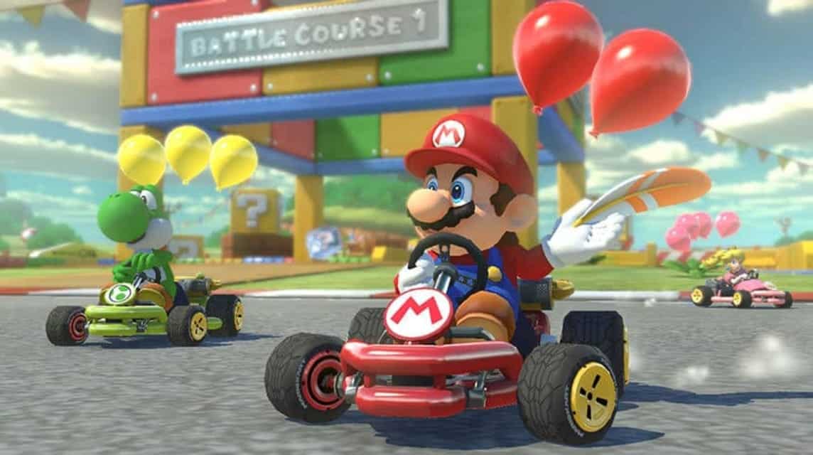 Mario-Charakter im Spiel Mario Kart Deluxe 8