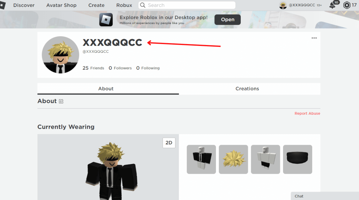 Anzeigename in Roblox