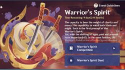 Guide Warrior's Spirit Genshin Impact 3.4