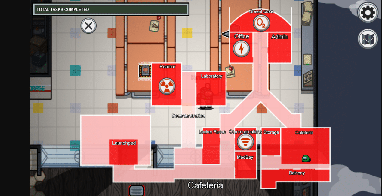 Layout Map Among Us - Mira Hq