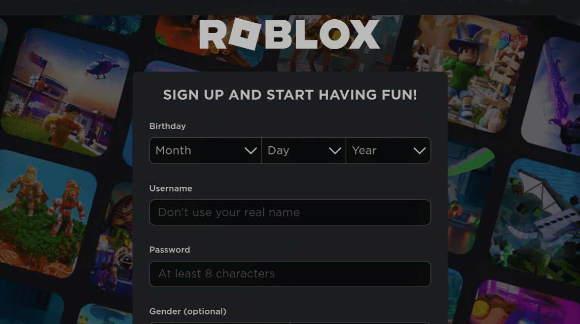 How to Register Roblox