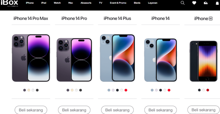 Daftar Harga iPhone Garansi iBox Bulan April 2023