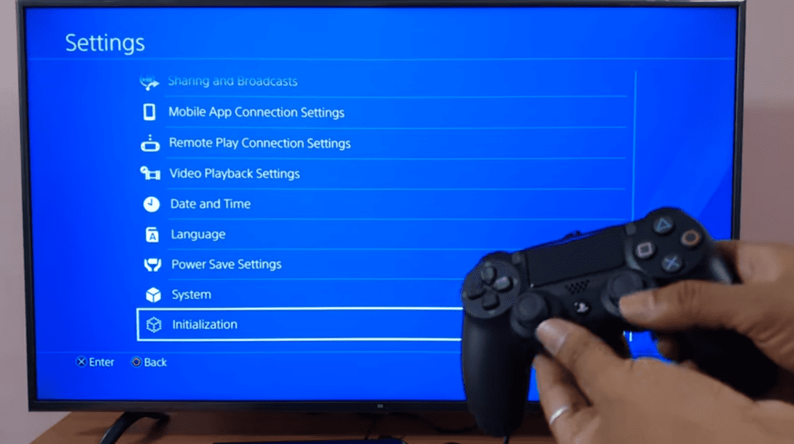 PS4をリセット