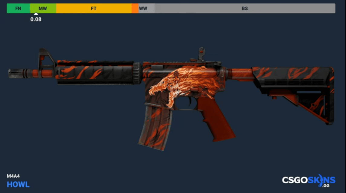 スキン CSGO ハウル (M4A4)。