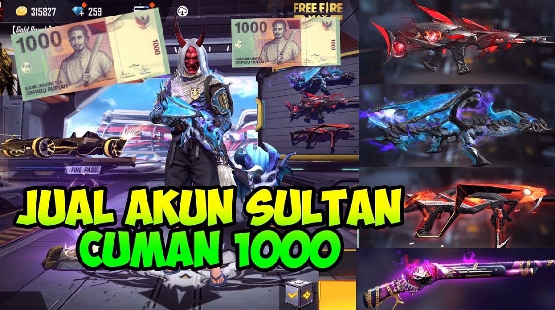 jual akun free fire