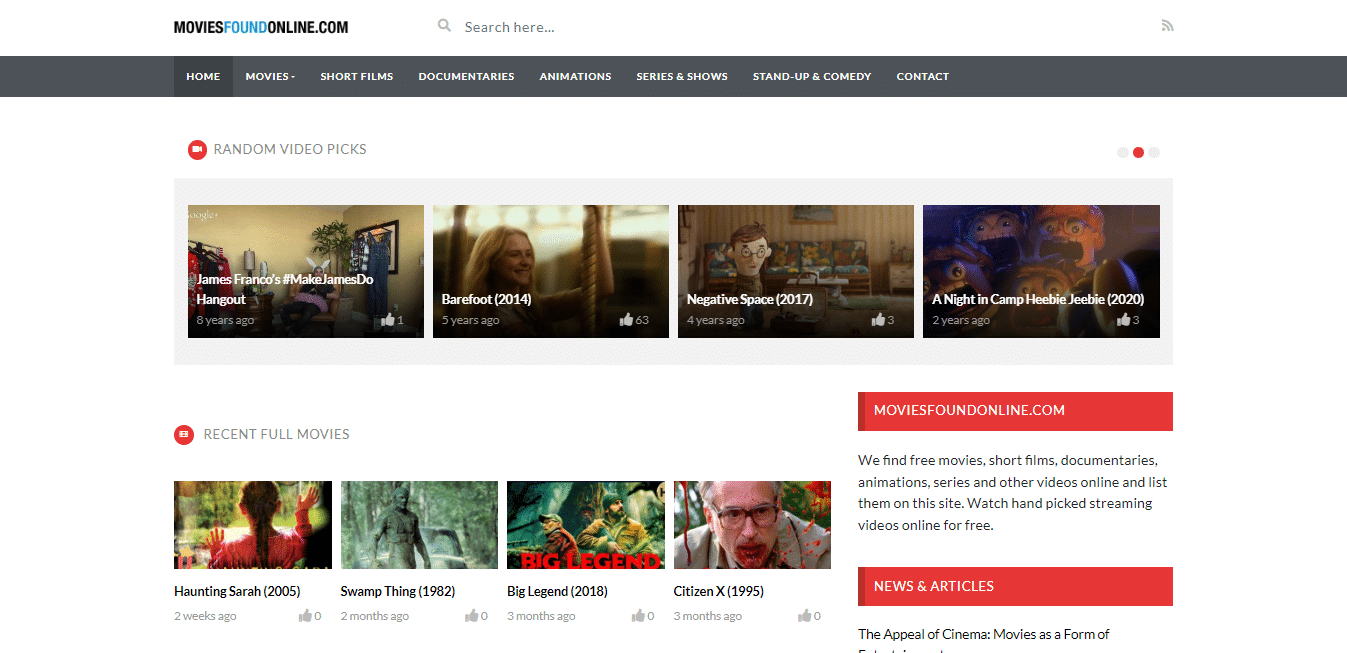 moviefoundonline-Homepage