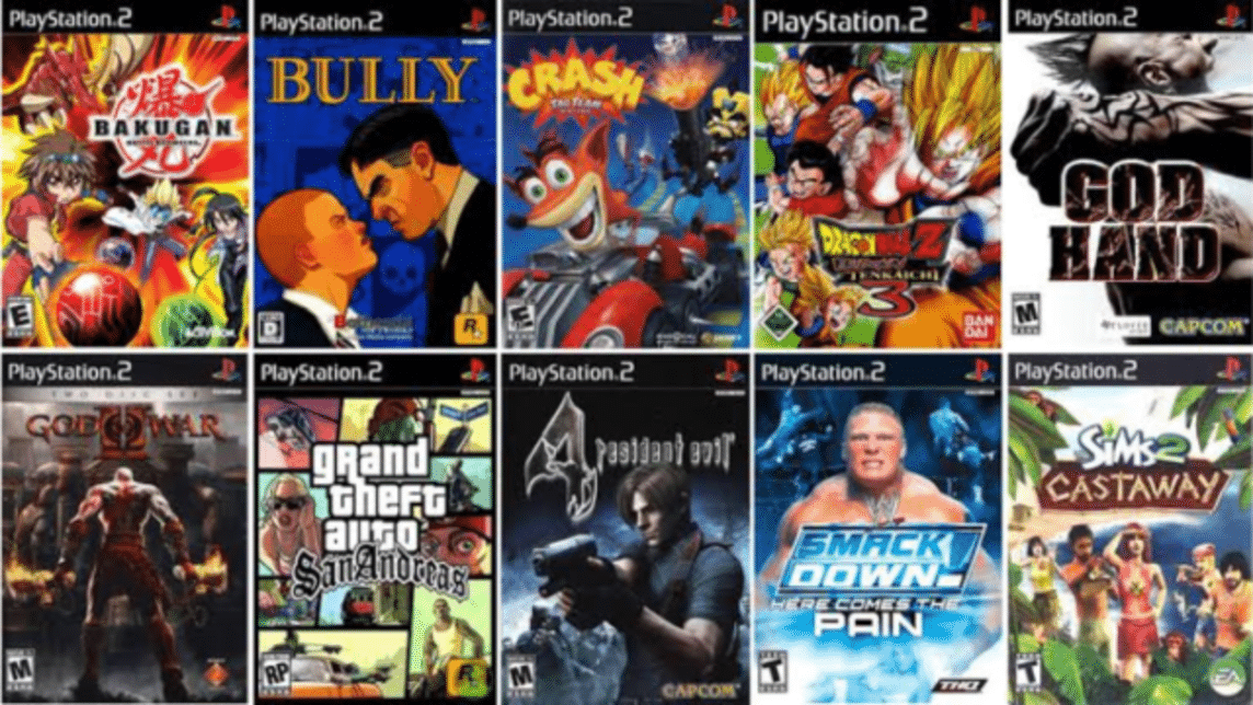 Playstation games 2 th 2000s 